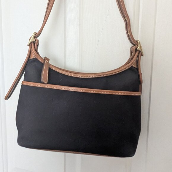 Coach vintage Cavas Leather  Shoulder Bag Crossbody Black Brown - Picture 14 of 16